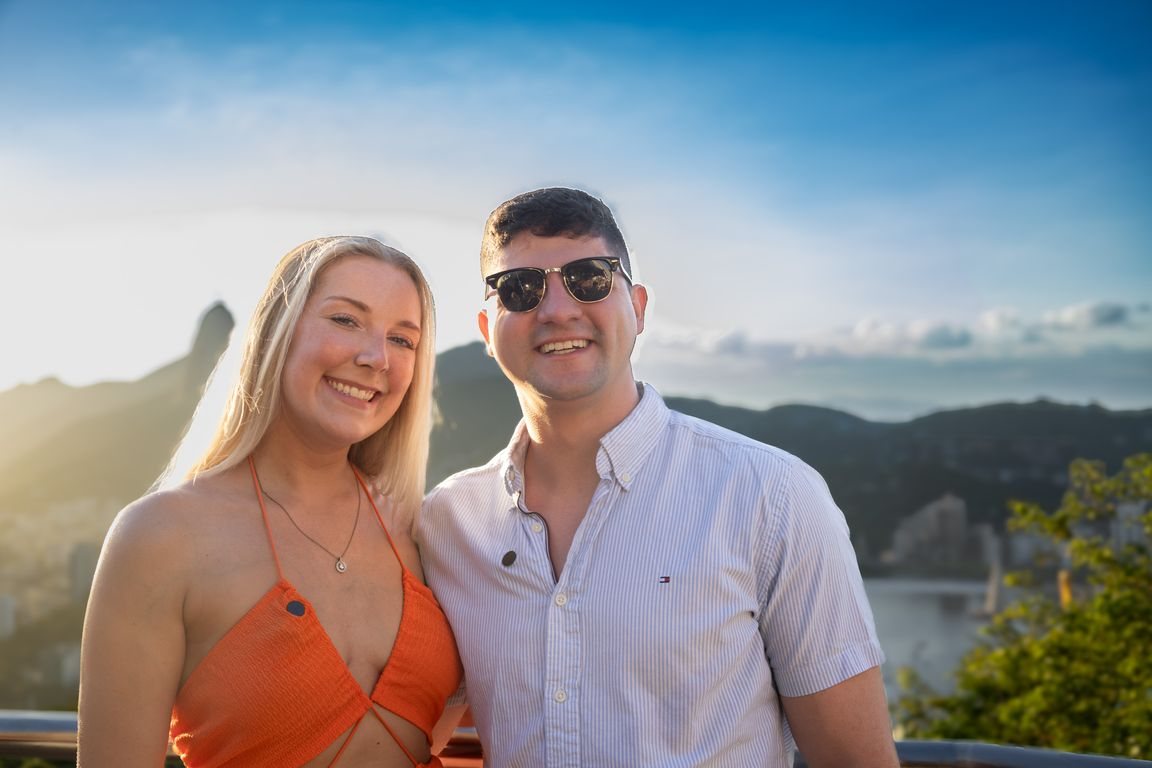 Jenna and Stefano with Corcovado behind
